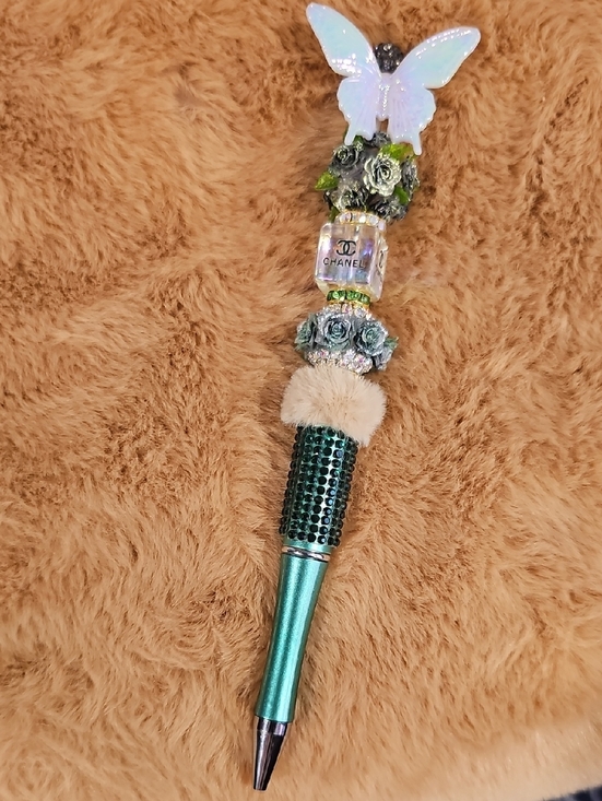 The Unbranded Brand Accessories - Inspired Green Butterfly Decorative Ballpoint Pen